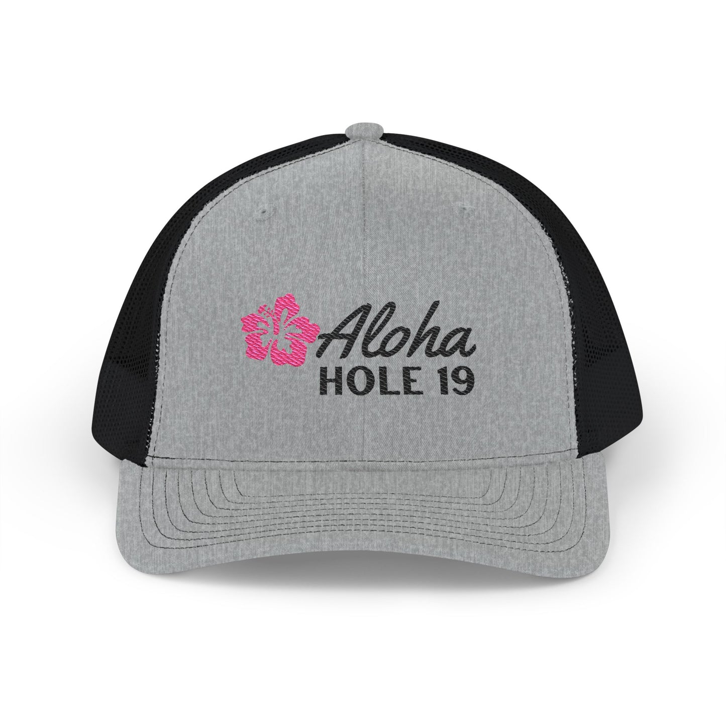 Aloha Hole 19 Snapback Trucker Cap (Embroidery)