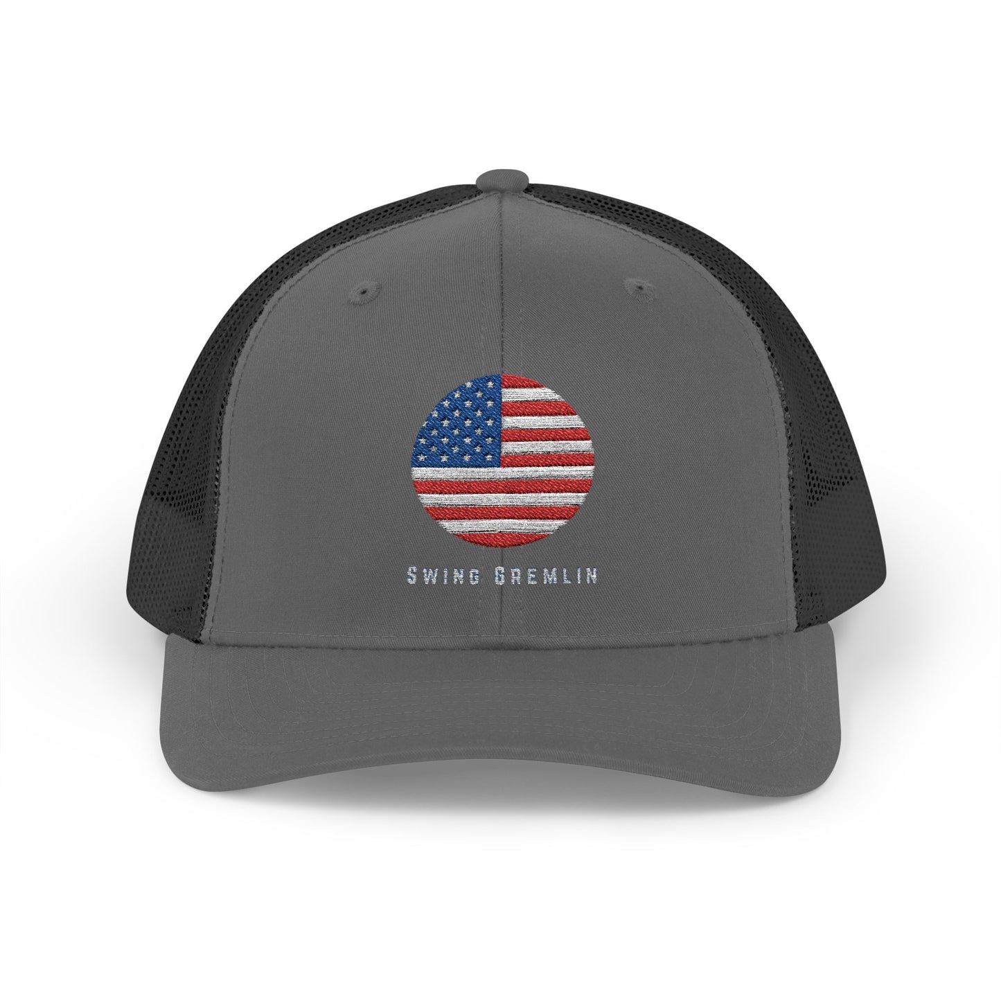 USA FLAG Swing Gremlin Snapback Trucker Cap Embroidered