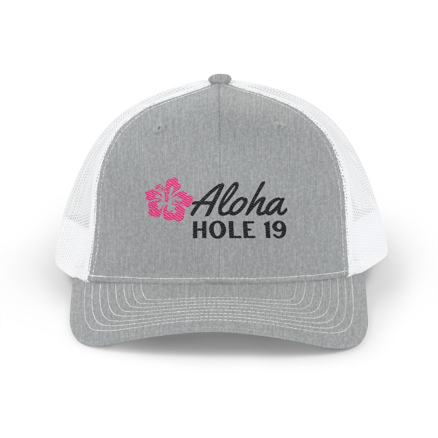 Aloha Hole 19 Snapback Trucker Cap (Embroidery)