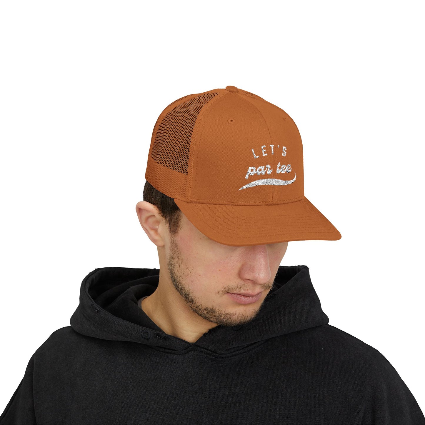 Let's Par Tee Snapback Trucker Cap Embroidered