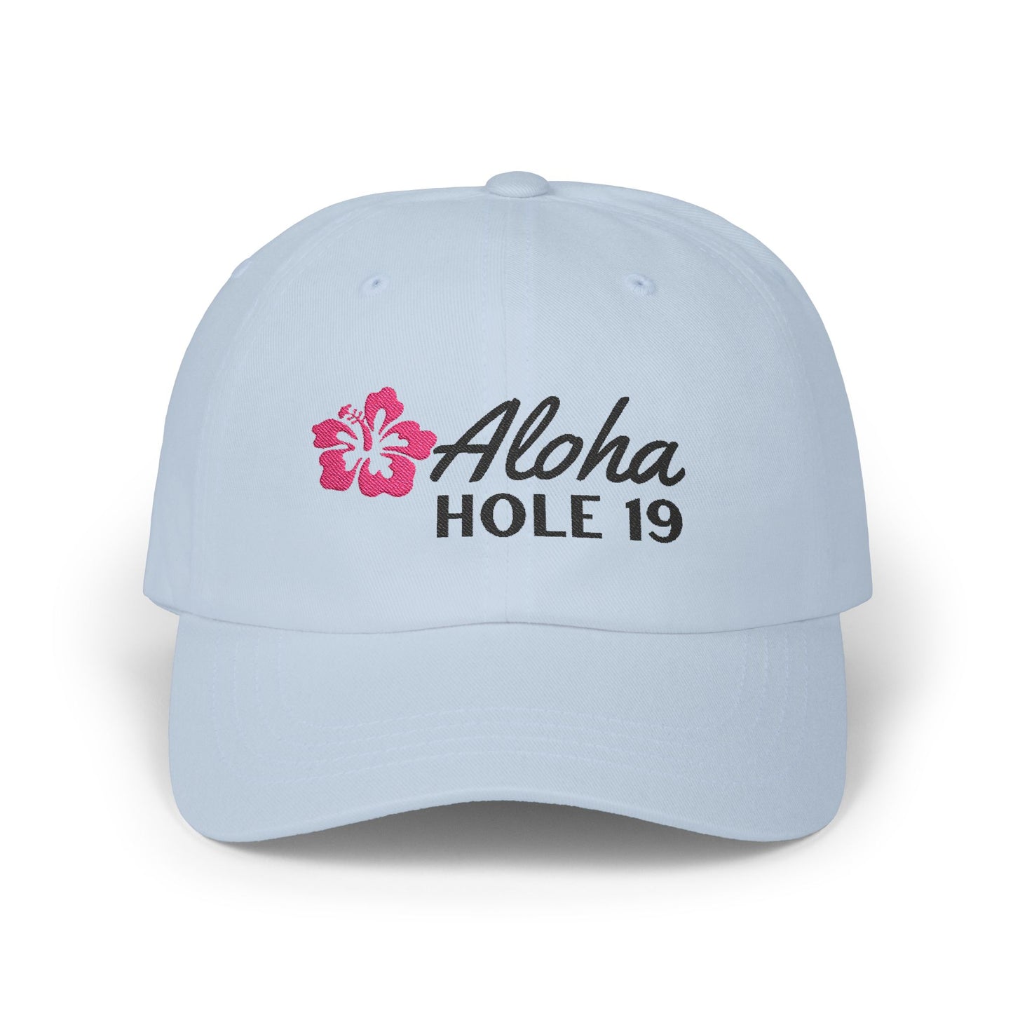 ALOHA HOLE 19 Golf Dad Cap Embroidered