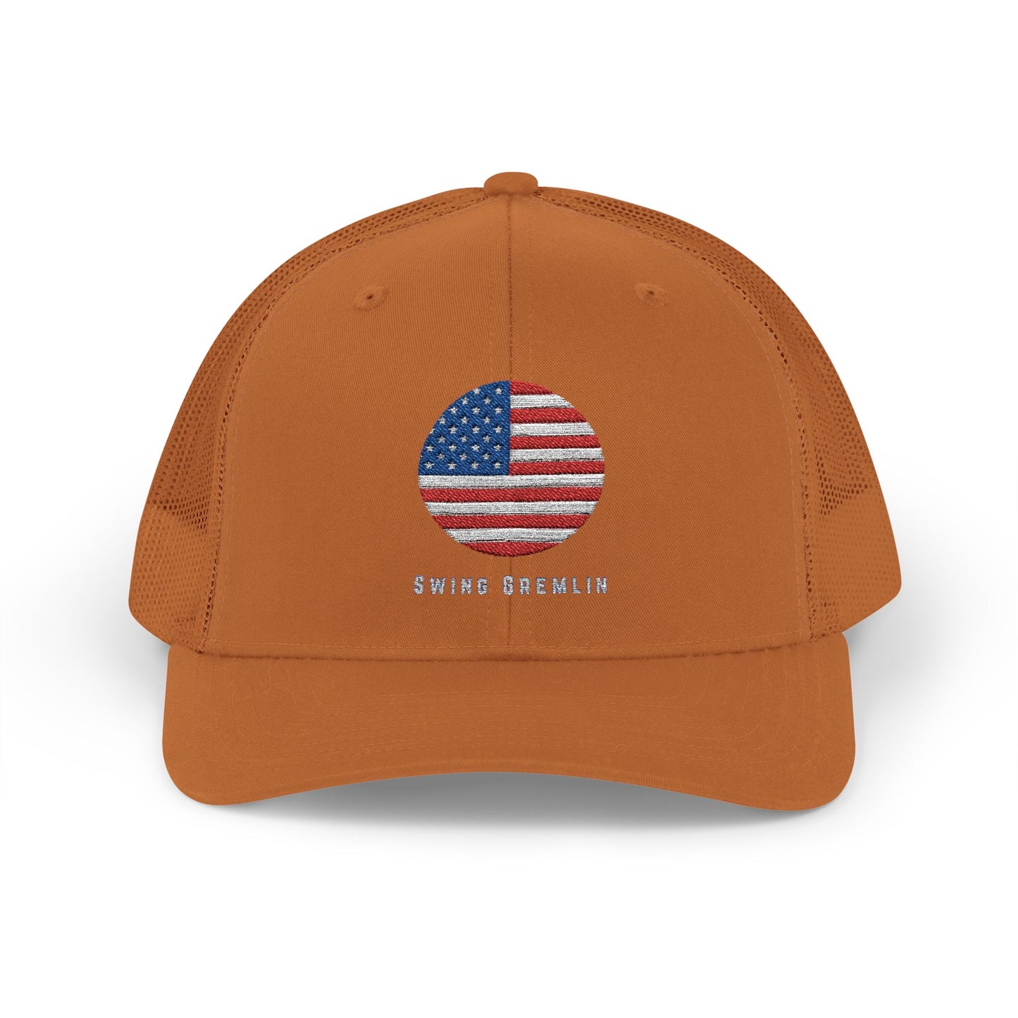 USA FLAG Swing Gremlin Snapback Trucker Cap Embroidered