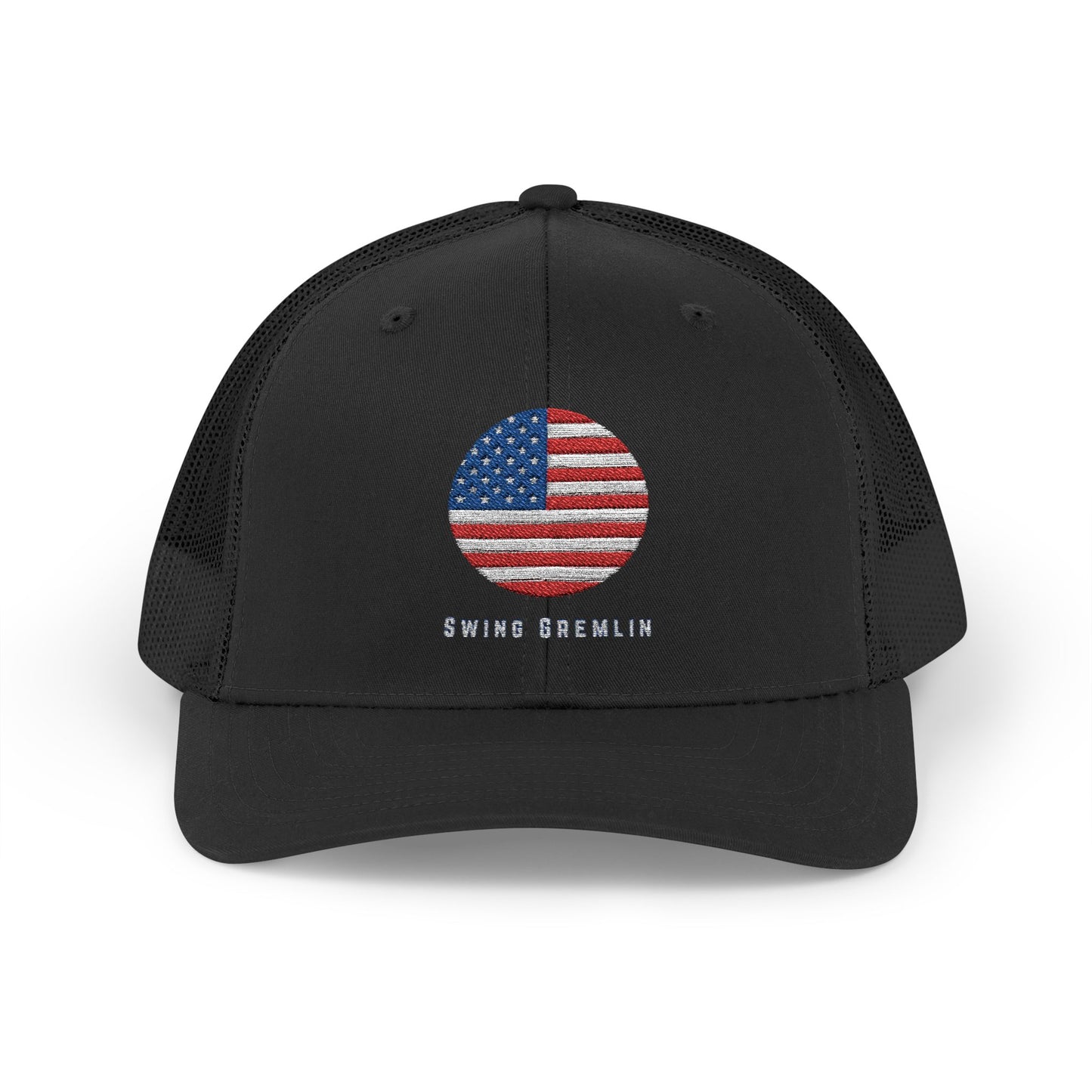 USA FLAG Swing Gremlin Snapback Trucker Cap Embroidered
