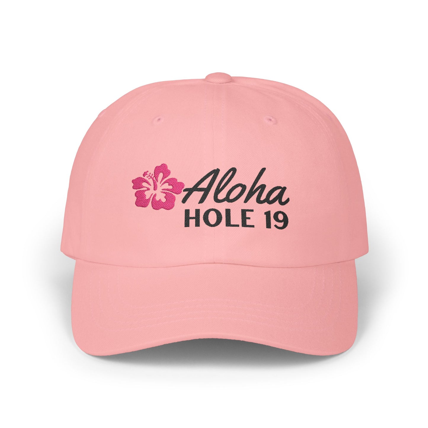 ALOHA HOLE 19 Golf Dad Cap Embroidered