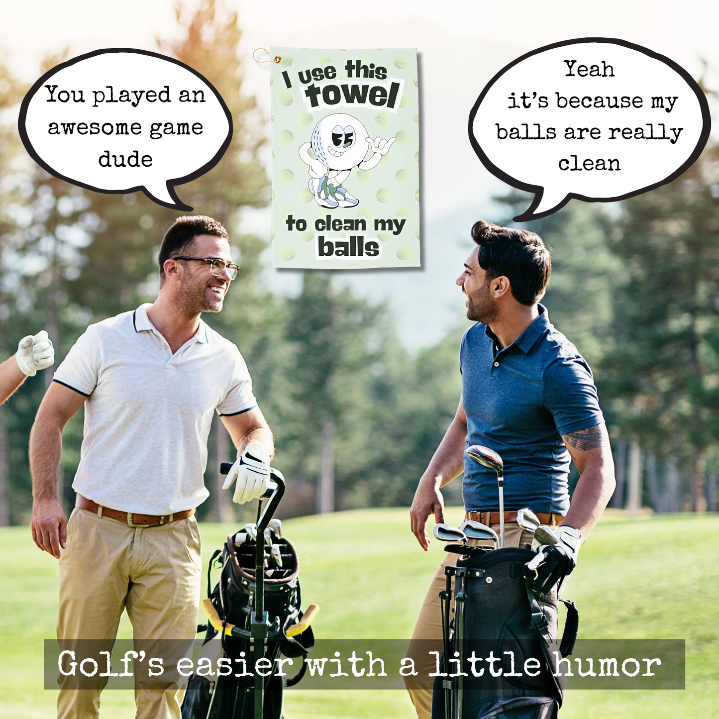 Clean Balls Golf Towel